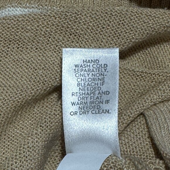 J. Jill Sweater Tan XL Sand & Sea Linen Cotton Embroidered Beach Lagen Nautical - Picture 11 of 12